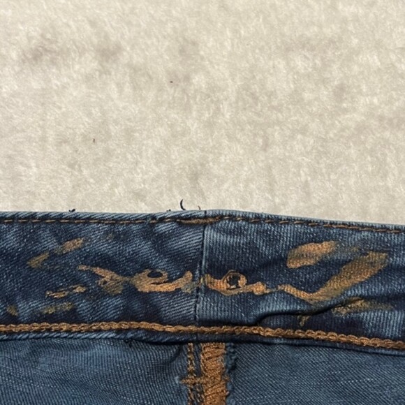Seven7 Womens Blue Washed Bootcut Denim Thick Stitch Mid Rise Jeans Size 8 - Picture 8 of 12